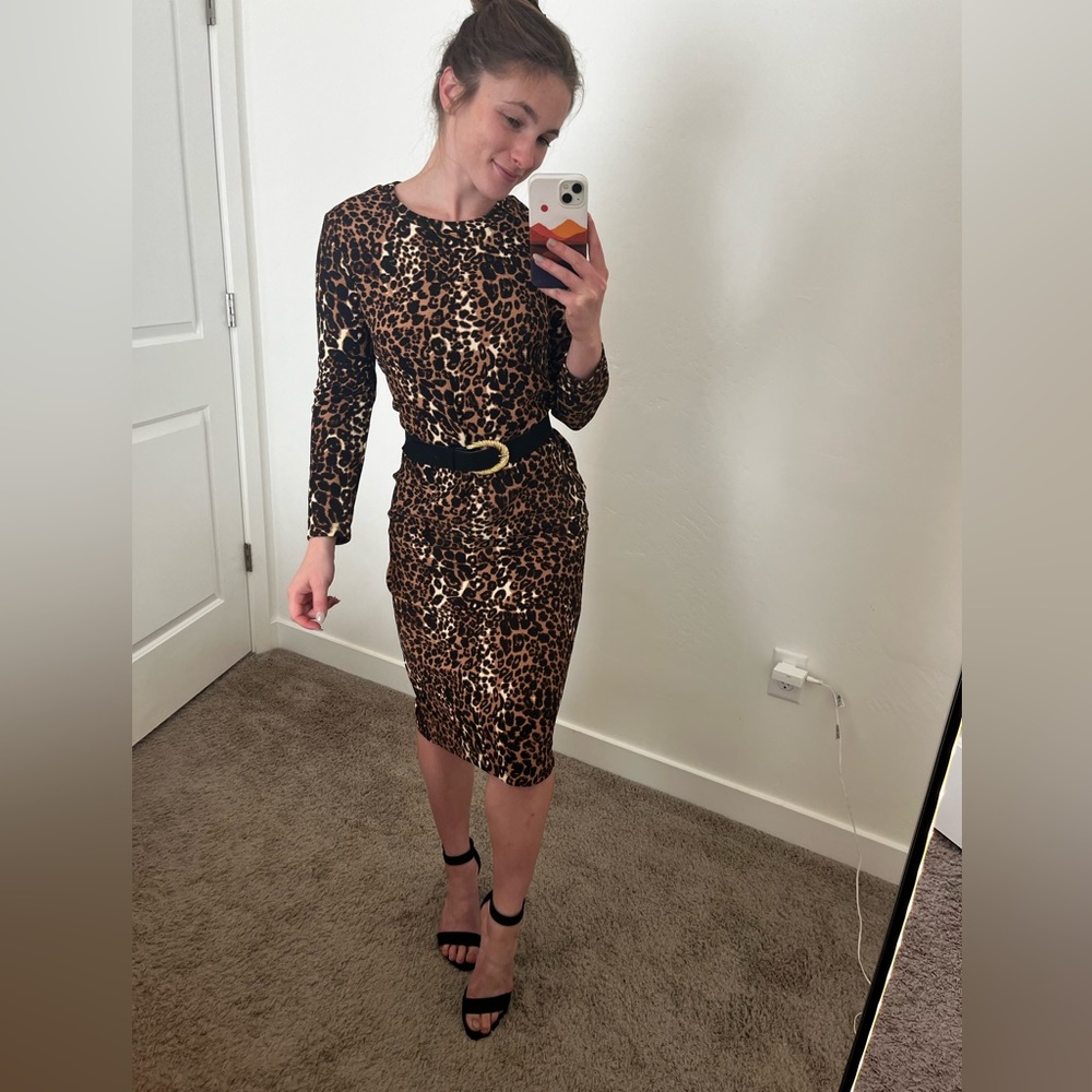 Leopard print dress